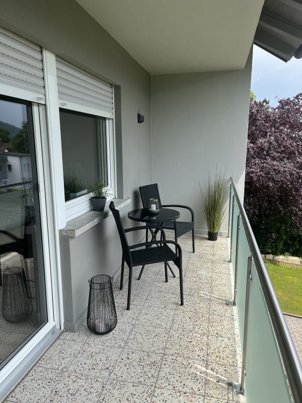 Balkon mit Ausblick im Appartement Hannes