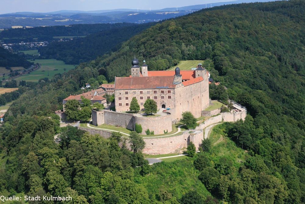 Plassenburg Kulmbach aus der Vogelperspektive